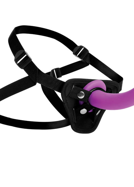 Strap-U Navigator - Purple 16.5 cm Silicone G-Spot Strap-On