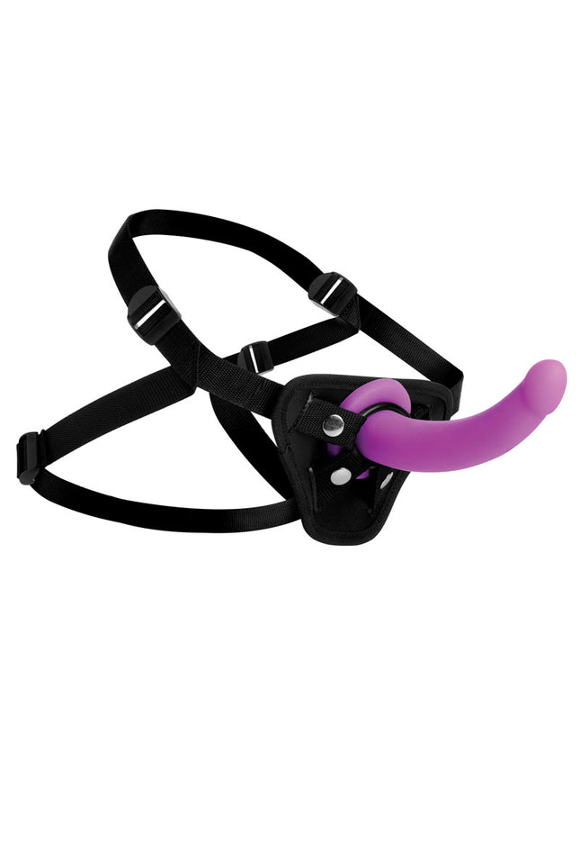 Strap-U Navigator - Purple 16.5 cm Silicone G-Spot Strap-On