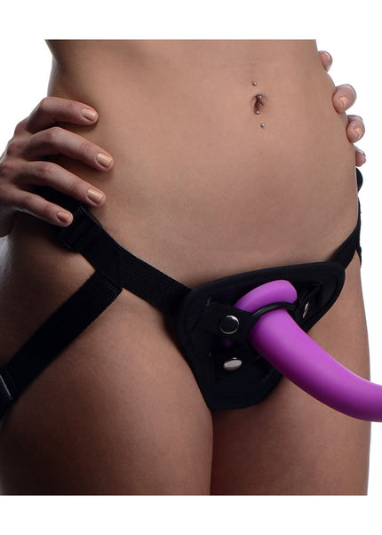 Strap-U Navigator - Purple 16.5 cm Silicone G-Spot Strap-On
