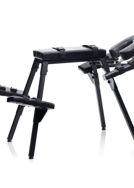 Master Series Obedience Extreme Sex Bench - Black Bondage Furniture