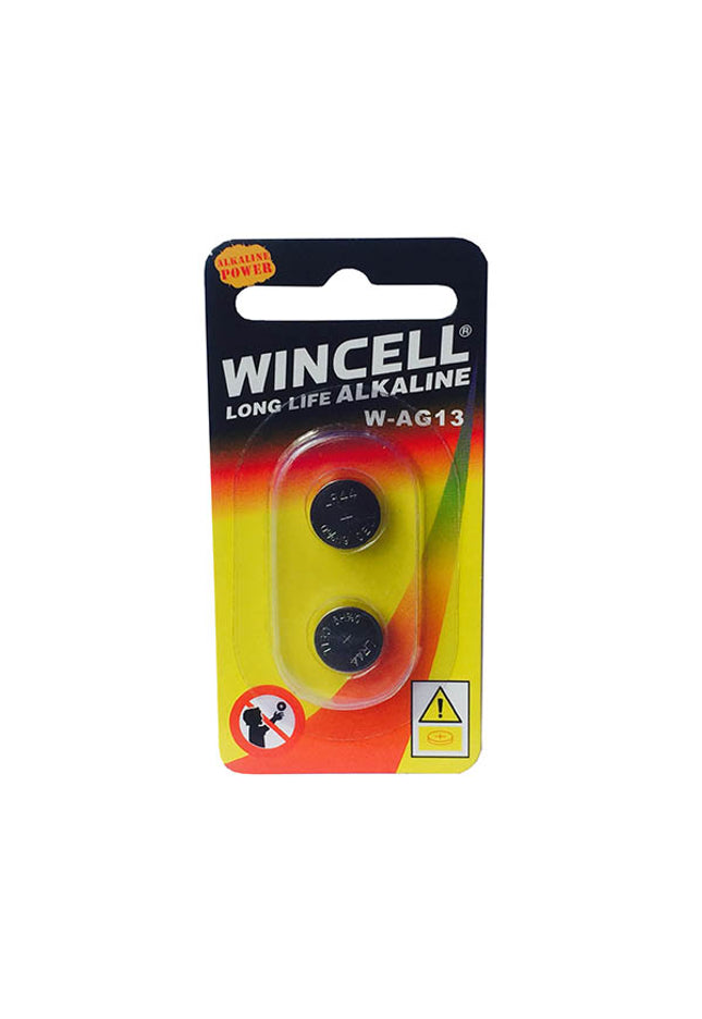 Wincell LR44 Alkaline Cells - Alkaline Cells - LR44 (AG13) 2 Pack