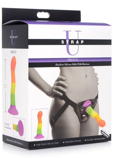 Strap-U Proud - Rainbow 18.3 cm Strap-On