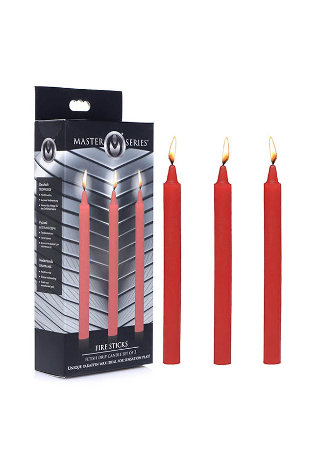 Master Series Fetish Drip Candles - Red - 3 Pack