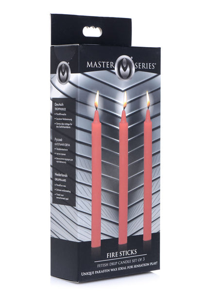 Master Series Fetish Drip Candles - Red - 3 Pack
