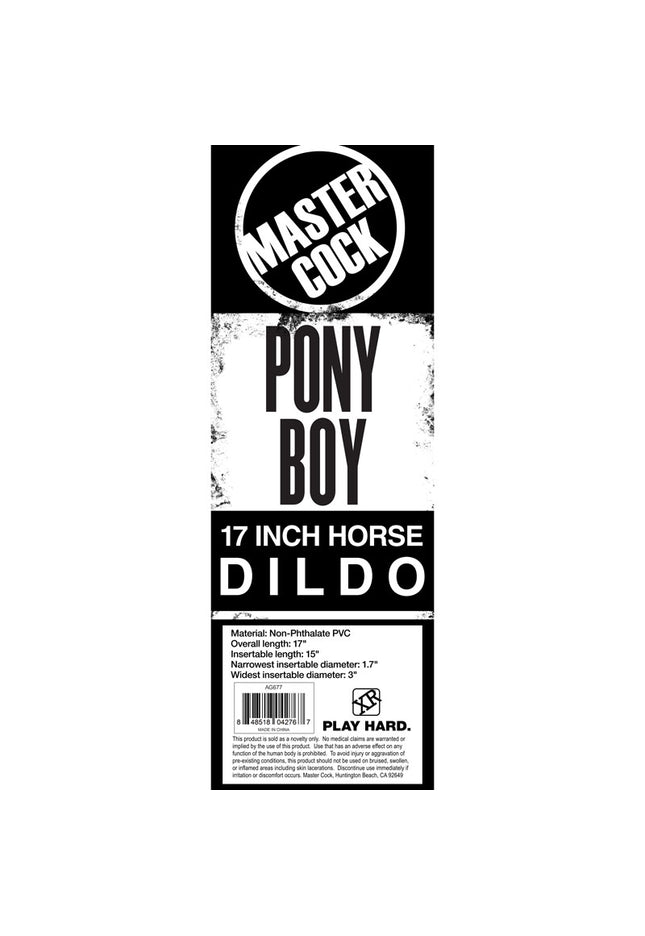 Master Cock Pony Boy - Black 43 cm (17'') Horse Dong