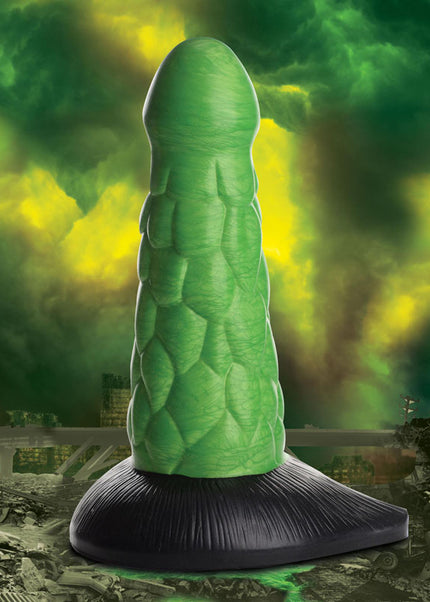 Creature Cocks Radioactive Reptile Thick Scaly Silicone Dildo - Green 19 cm Dildo