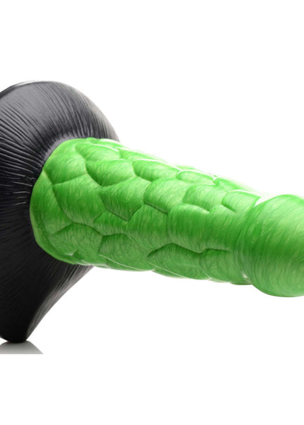 Creature Cocks Radioactive Reptile Thick Scaly Silicone Dildo - Green 19 cm Dildo