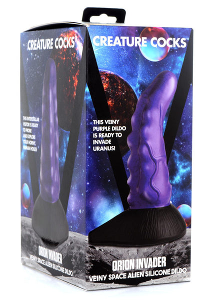 Creature Cocks Orion Invader Veiny Space Alien Silicone Dildo - Purple 18.4 cm Veiny Dildo