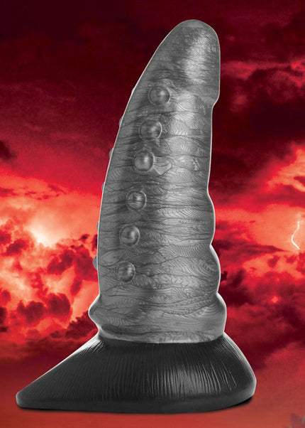 Creature Cocks Beastly Tapered Bumpy Silicone Dildo - Silver 21 cm Bumpy Dildo