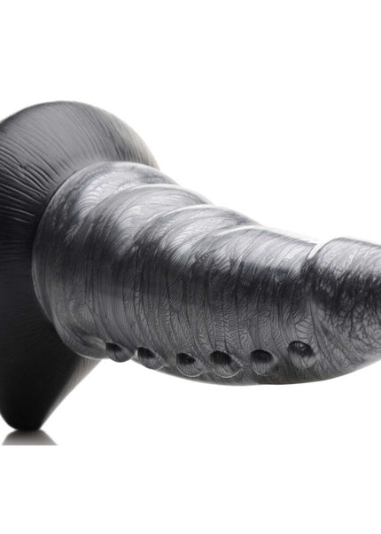 Creature Cocks Beastly Tapered Bumpy Silicone Dildo - Silver 21 cm Bumpy Dildo