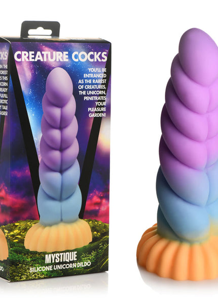 Creature Cocks Mystique Silicone Unicorn Dildo - Coloured 21 cm Fantasy Dildo