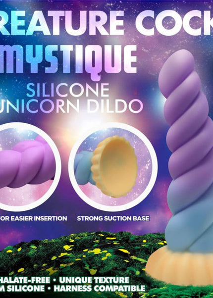 Creature Cocks Mystique Silicone Unicorn Dildo - Coloured 21 cm Fantasy Dildo