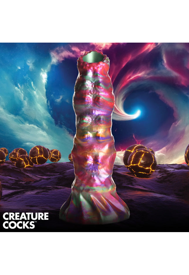 Creature Cocks Larva Silicone Dildo - Coloured 22.9 cm Fantasy Dildo with Eggs