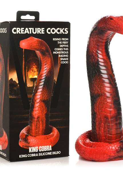 Creature Cocks King Cobra Silicone Dildo - Red 21.4 cm Fantasy Dildo