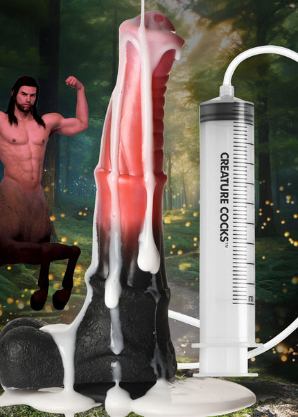 Creature Cocks Centaur Explosion - Pink/Black 24.5 cm Squirting Fantasy Dildo