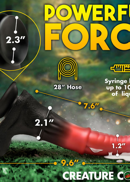 Creature Cocks Centaur Explosion - Pink/Black 24.5 cm Squirting Fantasy Dildo