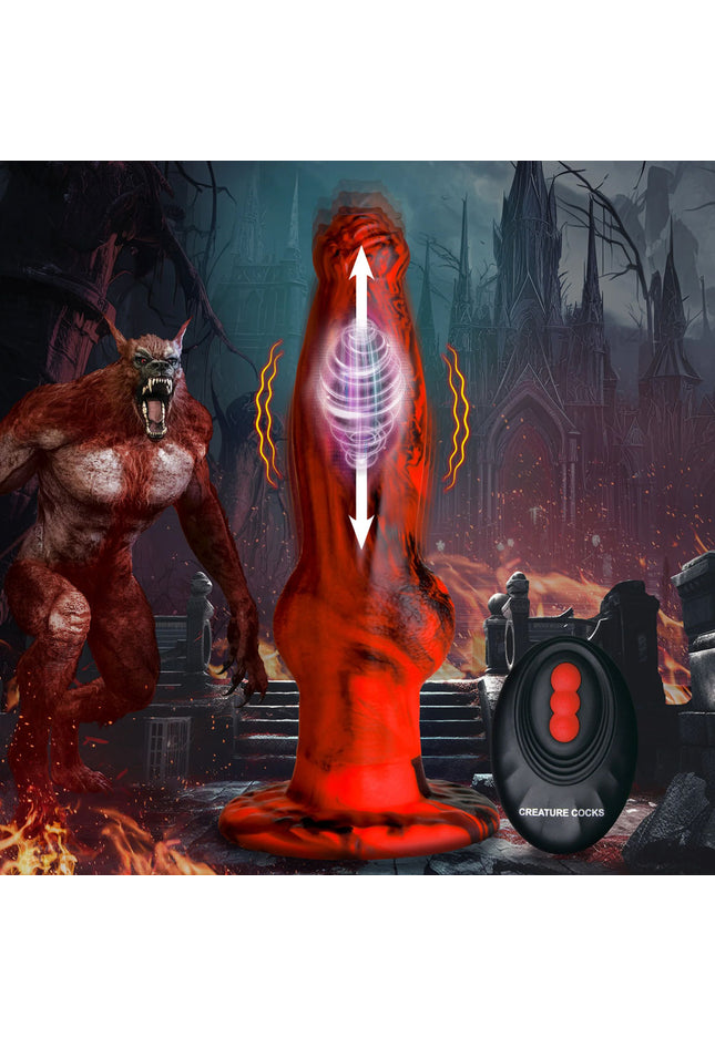 Creature Cocks Hell Wolf - Red 22 cm USB Rechargeable Thrusting Fantasy Dildo