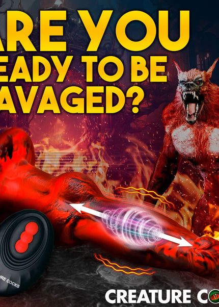 Creature Cocks Hell Wolf - Red 22 cm USB Rechargeable Thrusting Fantasy Dildo