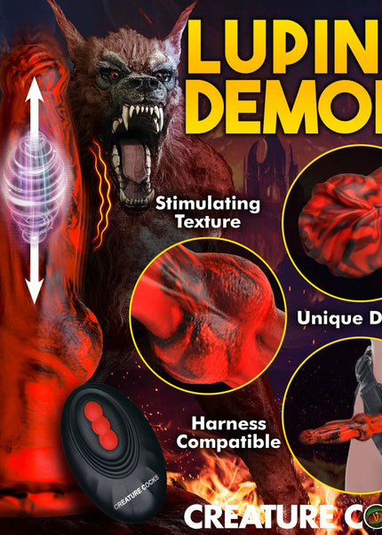 Creature Cocks Hell Wolf - Red 22 cm USB Rechargeable Thrusting Fantasy Dildo