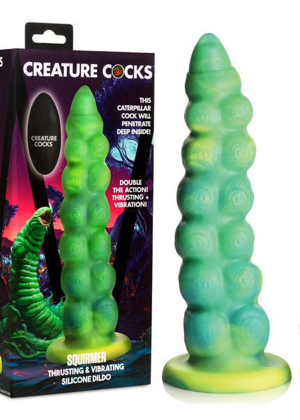 Creature Cocks Squirmer - Green 22.3 cm USB Rechargeable Thrusting Fantasy Dildo