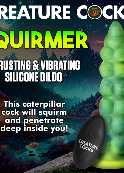 Creature Cocks Squirmer - Green 22.3 cm USB Rechargeable Thrusting Fantasy Dildo