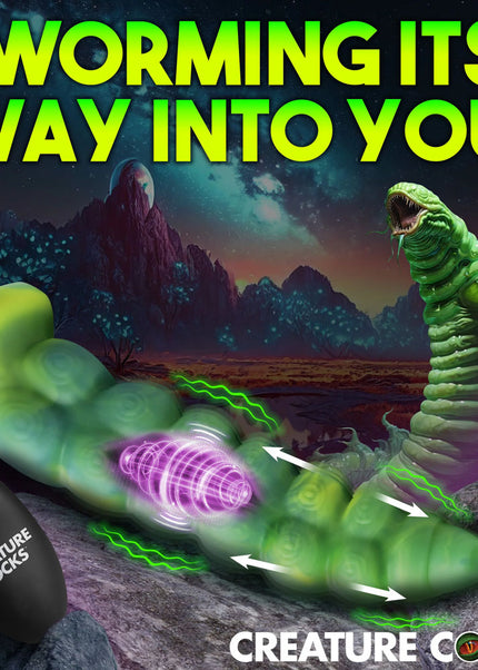 Creature Cocks Squirmer - Green 22.3 cm USB Rechargeable Thrusting Fantasy Dildo