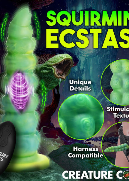 Creature Cocks Squirmer - Green 22.3 cm USB Rechargeable Thrusting Fantasy Dildo