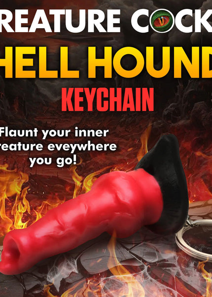 Creature Cocks Hell-Hound Keychain - Novelty Fantasy Dildo Keyring