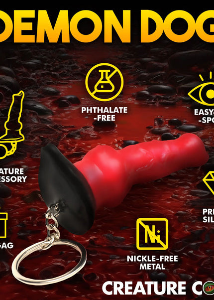 Creature Cocks Hell-Hound Keychain - Novelty Fantasy Dildo Keyring
