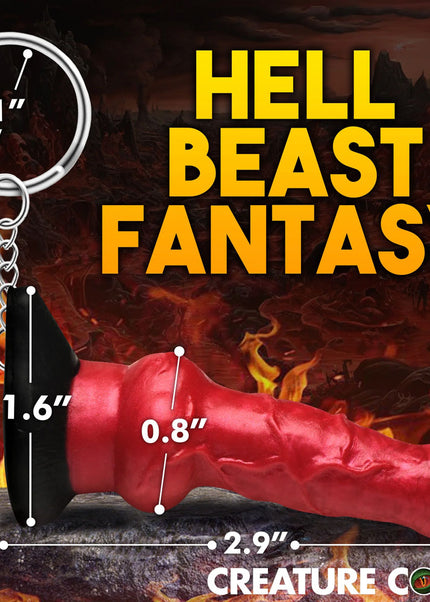 Creature Cocks Hell-Hound Keychain - Novelty Fantasy Dildo Keyring