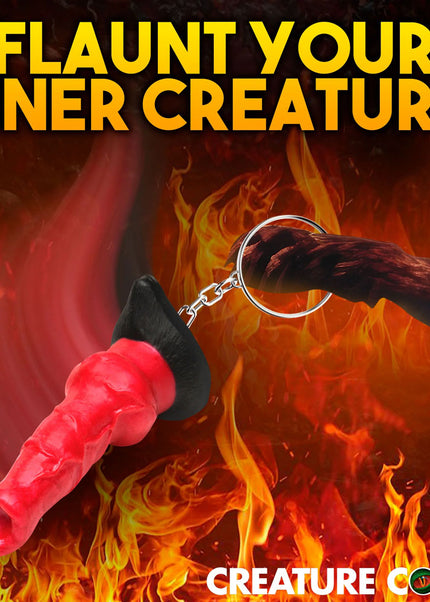 Creature Cocks Hell-Hound Keychain - Novelty Fantasy Dildo Keyring