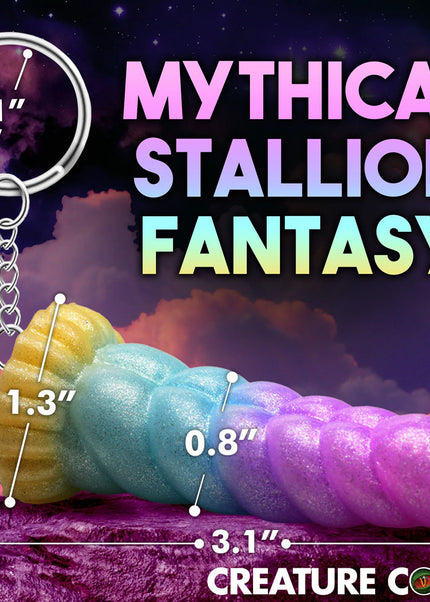 Creature Cocks Mystique Unicorn Keychain - Novelty Fantasy Dildo Keyring