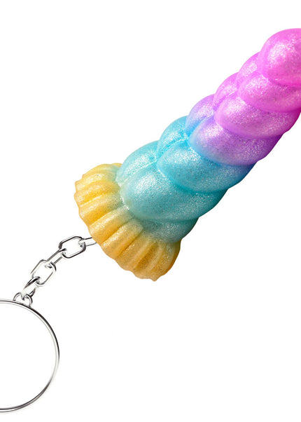 Creature Cocks Mystique Unicorn Keychain - Novelty Fantasy Dildo Keyring