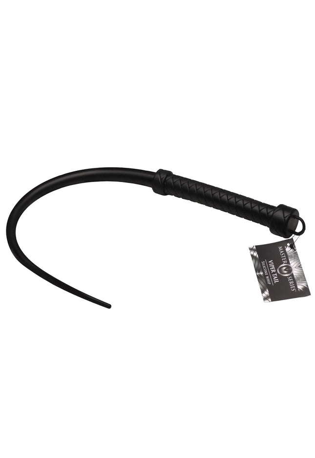 Master Series Viper Tail - Black - Black Silicone Whip