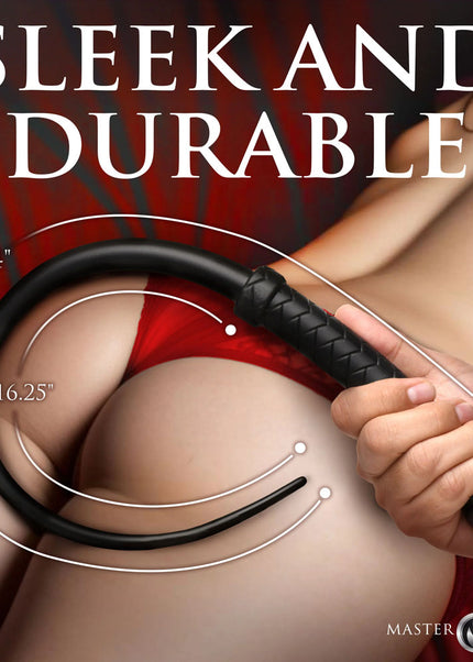 Master Series Viper Tail - Black - Black Silicone Whip