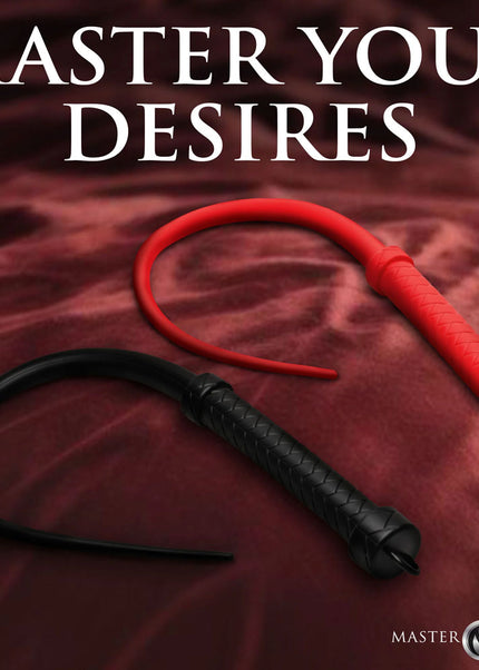 Master Series Viper Tail - Black - Black Silicone Whip
