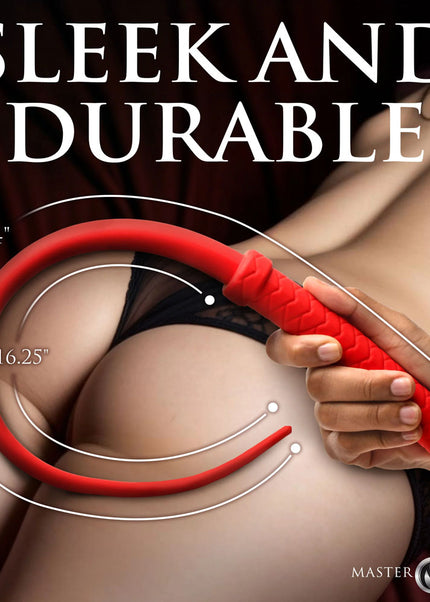 Master Series Viper Tail - Red - Red Silicone Whip