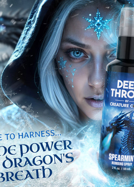 Creature Cocks Deep Throat Spray - Spearmint - Spearmint Flavoured Numbing Spray - 59 ml Spray