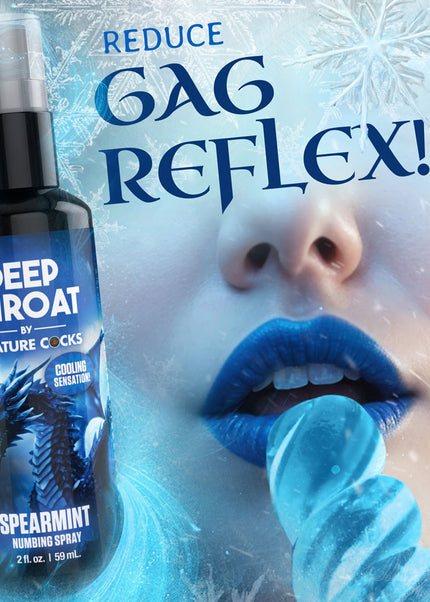 Creature Cocks Deep Throat Spray - Spearmint - Spearmint Flavoured Numbing Spray - 59 ml Spray