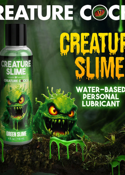 Creature Slime by Creature Cocks - Green Slime - Green Water Based Lubricant - 118 ml Bottle