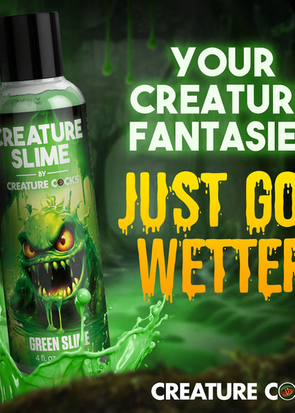 Creature Slime by Creature Cocks - Green Slime - Green Water Based Lubricant - 118 ml Bottle