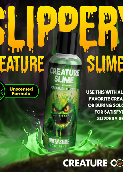 Creature Slime by Creature Cocks - Green Slime - Green Water Based Lubricant - 118 ml Bottle