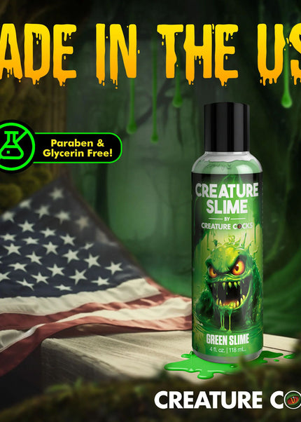 Creature Slime by Creature Cocks - Green Slime - Green Water Based Lubricant - 118 ml Bottle