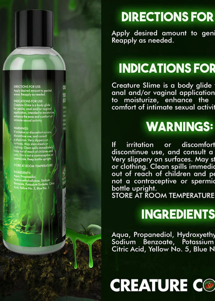 Creature Slime by Creature Cocks - Green Slime - Green Water Based Lubricant - 237 ml Bottle