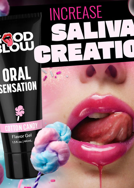 Good Blow Oral Sensation Gel - Cotton Candy - Cotton Candy Flavoured Oral Sex Gel - 44 ml Tube
