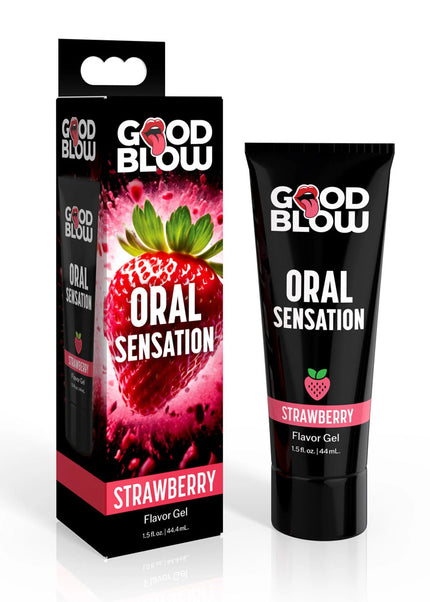 Good Blow Oral Sensation Gel - Strawberry - Strawberry Flavoured Oral Sex Gel - 44 ml Tube