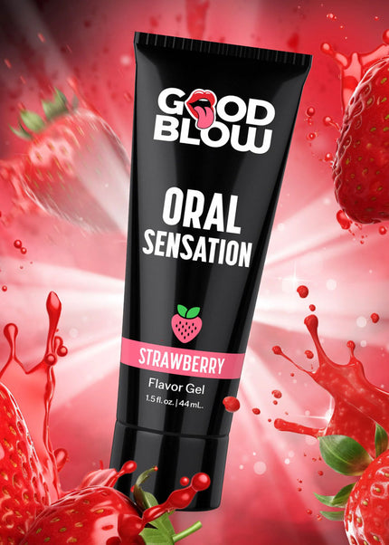 Good Blow Oral Sensation Gel - Strawberry - Strawberry Flavoured Oral Sex Gel - 44 ml Tube
