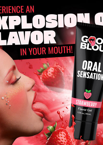 Good Blow Oral Sensation Gel - Strawberry - Strawberry Flavoured Oral Sex Gel - 44 ml Tube