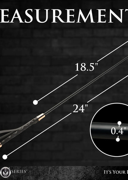 Master Series Sinful Impact Cane - Black Plastic Cane Whip