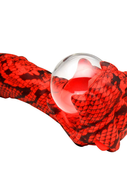 Creature Cocks Cobra - Red 18.5 cm USB Rechargeable Fantasy Vibrator with Plasma Ball